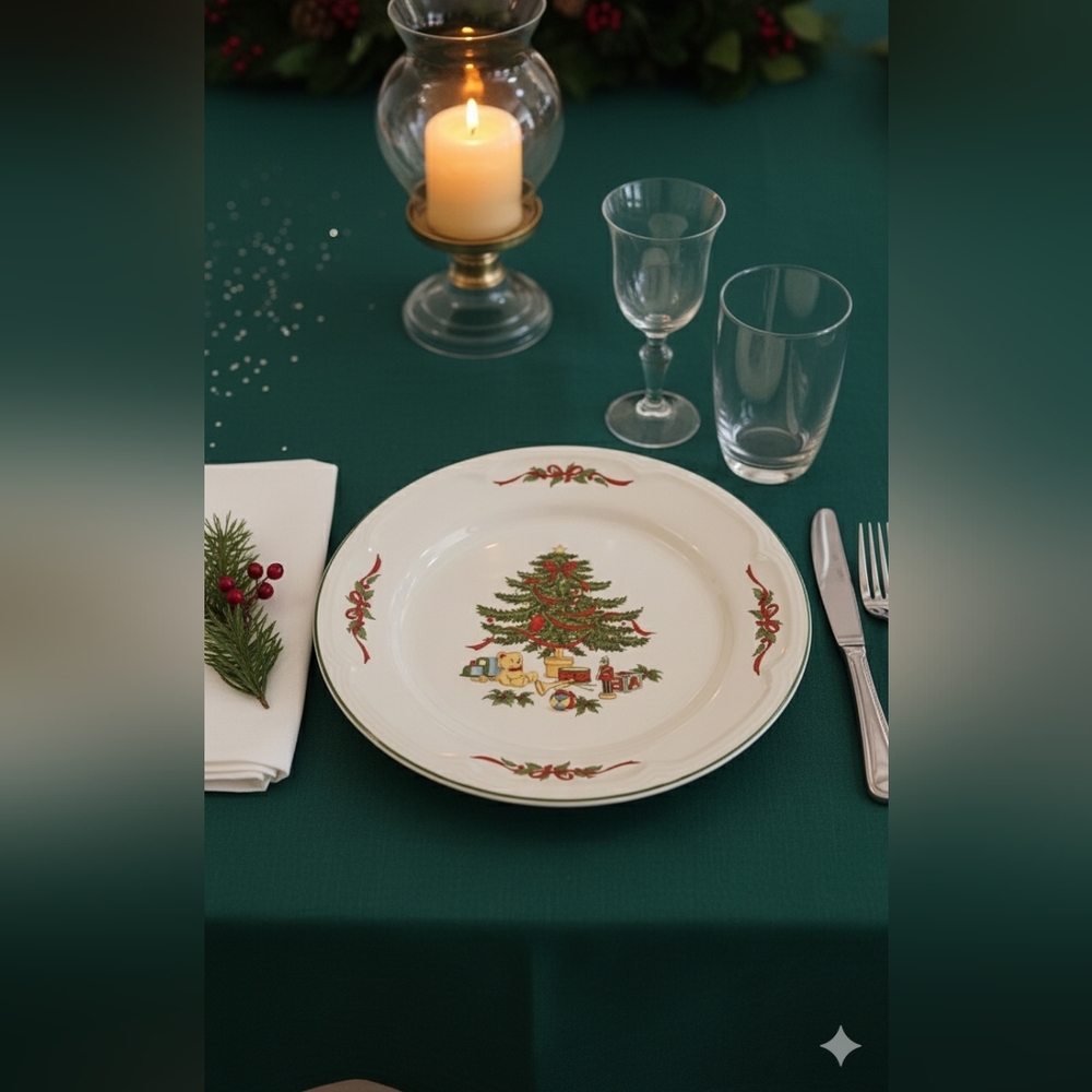 Vistromaster 4 Festive Christmas Tree‎ Dinner Plate